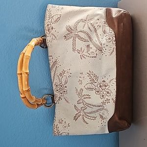 Light Blue Tropical pattern purse